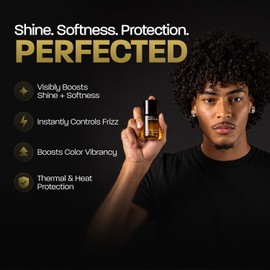 BASED Hair Elixir - Weightless Shine Serum with Heat Protection, Controls Frizz & Flyaways, Nourishes with Meadowfoam & Mongongo Oils, Non-Toxic Formula for All Hair Types (1 Fl Oz, Pack of 1)