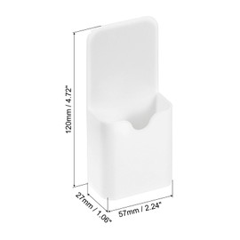 PATIKIL Magnetic Pen Holder for Refrigerator, 6 Pack 120x57mm Dry Erase Marker Pencil Holder Cup Organizer for Fridge Whiteboard Locker, White