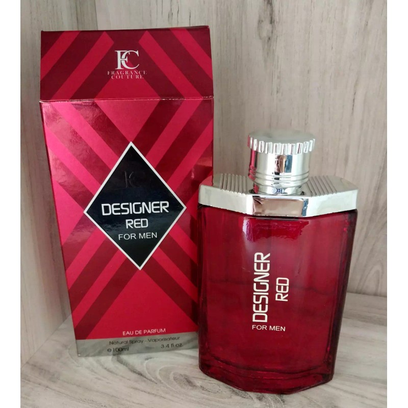 Fragrance Coture Designer Red for Men Cologne 3.4 fl.oz. EDT