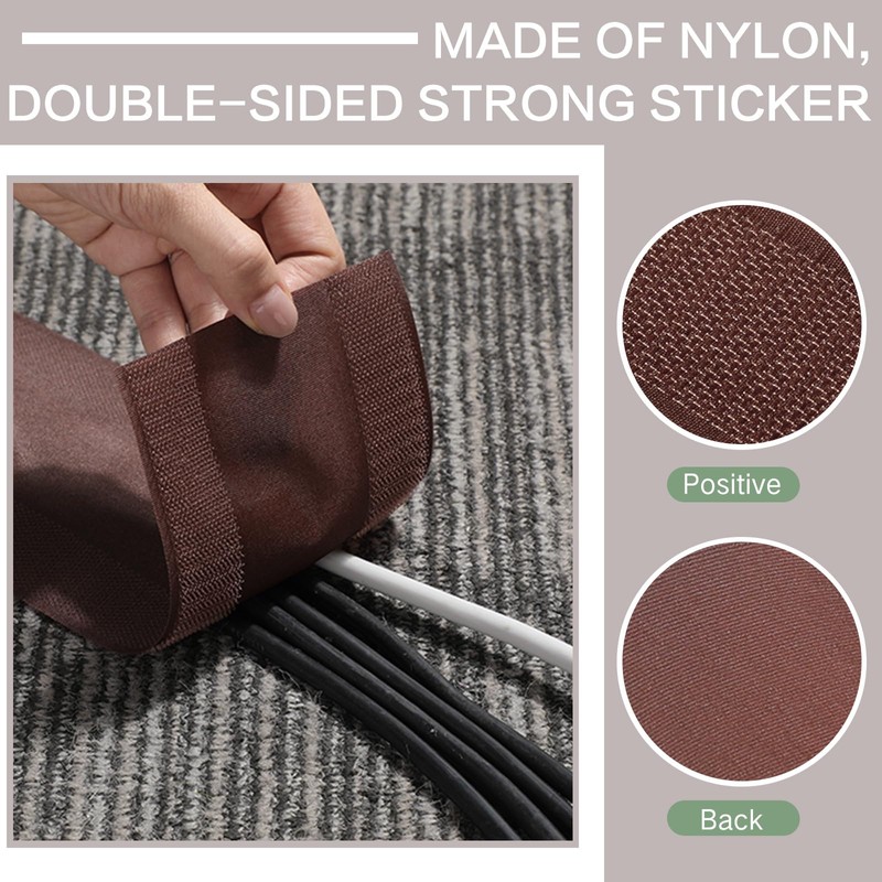 WILLBOND Carpet Cord Cover Cable Protector Floor Cover Cable Protector