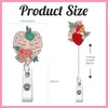 AFRITEE Cardiac Badge Reel Retractable - 4pcs Acrylic Flower Brain