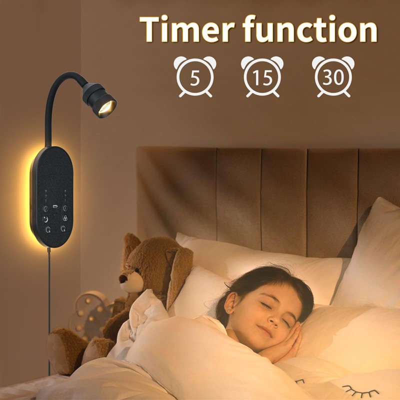 MOLUOLA LIGHTING Wall Reading Light, LED Book Lights for Reading