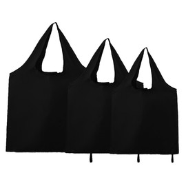 FAVORTALK Shopping Bags Foldable - 3 Pack Folding Reusable Lightweight Water Resistant Shopper Bags for Women Ladies Solid Color Portable Grocery Bags for Travel Beach Daily Use D24514