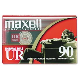 Maxell®Dictation & Audio Cassette, Normal Bias, 90 Minutes (45 x 2), Each