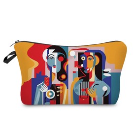 Livel lhood Modern Abstract Makeup Bag Cute Small Organizer Zipper Pouch Modern Abstract Cosmetic Bag Birthday Present for Women Friends -1, hzj0706