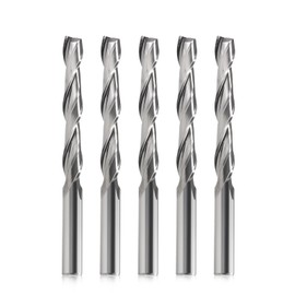 CNC Milling Cutter, End Mill, 6 mm Shank, 6 mm Cutting Diameter, 42 mm Cutting Length, Upcut 2 Flutes Router Bit for Cutting Wood, Pack of 5
