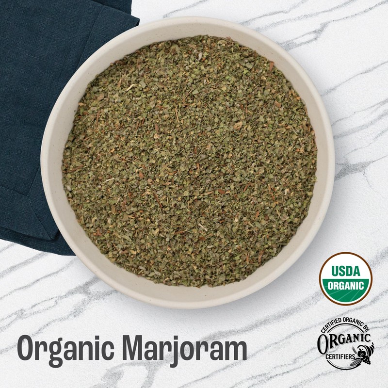 J Mac Botanicals Organic Marjoram (2 oz), dried herb, great