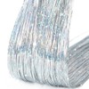 TSUWNO Silvery Colours Hair Tinsel 4 Pieces, Hair Extensions with