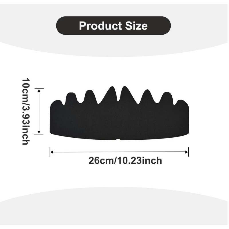 6 PCS Black Simple Baseball Caps Inserts Shapers, Flexible Washable