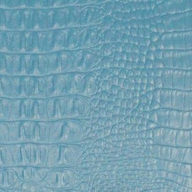 Vinyl Fabric Crocodile Gator Pool Blue Fake Leather Upholstery / 54" Wide/Sold by The Yard