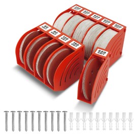 gostle 6 Inch Sanding Disc Storage Box, Sandpaper Organizer with 10 Bins – Space-Saving Storage Rack, Offset Snap-On Connection, Grit Classification, Efficient Organization, Red