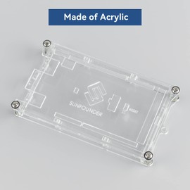 SunFounder Mega Case Acrylic Enclosure Glossy Transparent Computer Case Compatible with Arduino Mega, Mega Rev3, Genuino Mega Rev3