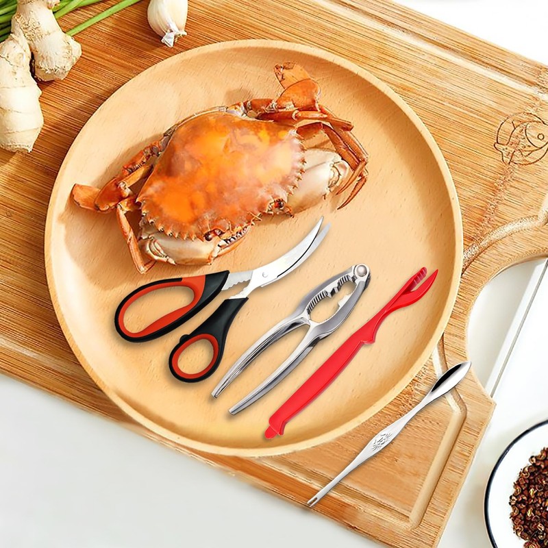 Crab Crackers And Tools, Crab Leg Cracker Tool Set Of