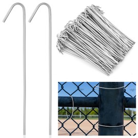 MorningRo 200 Pcs 6-1/4" Chain Link Fence Wire Ties 9 Gauge Heavy Duty Aluminum Ties Hook for Chain Link Fence, Posts, Rails, Dog Kennel Repair