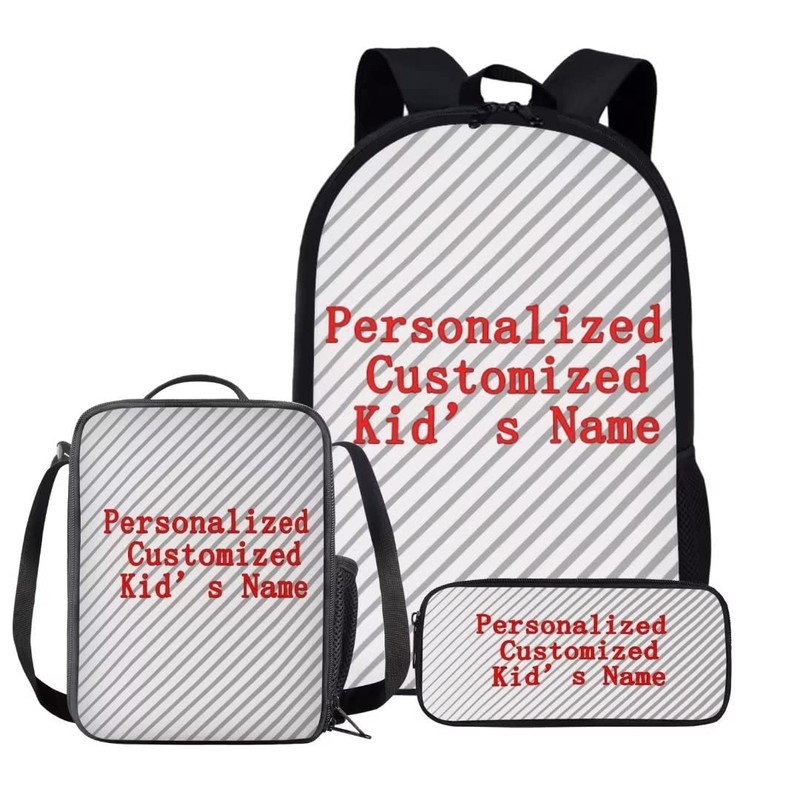 Amzbeauty 3Pcs Axolotl Backpack Lunchbox and Pencil Case for Elementary