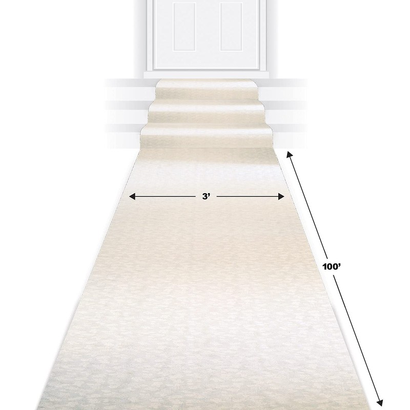 Beistle Novelty Polyester Fabric Floral Aisle Runner Wedding Ceremony Decoration