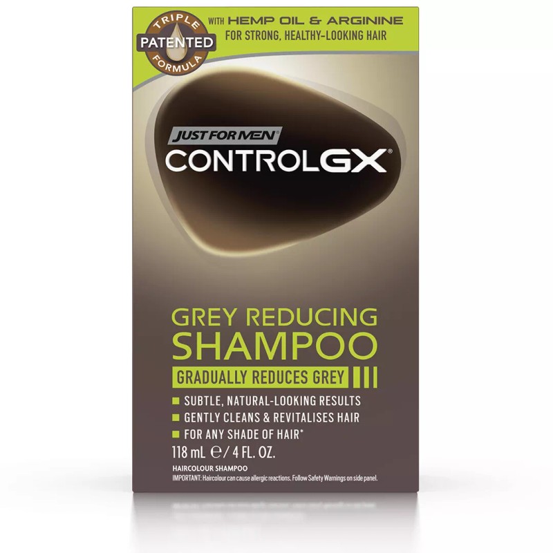 Just for Men Control GX GREY-REDUCING SHAMPOO Gently Cleans Revitalizes