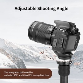 Cayer Aluminum Camera Leveler, 55mm Flat Base, 1/4" Screw, Compatible with DSLR, Mirrorless, Action Cameras, Tripods, Monopods, 17.6 lbs Load Capacity