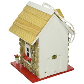 Home Bazaar- Hand-made Fieldstone Guest Cottage Birdhouse - Eco Tough Bird House