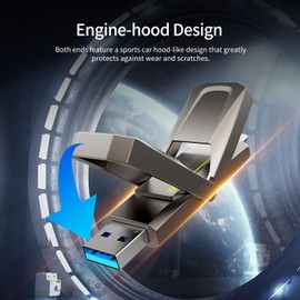 Netac US5 512GB Solid USB State Drive Portable USB SSD 512GB External SSD Type-c and USB 3.2 Interface 2 in 1 for Smartphone and Computer Notebook