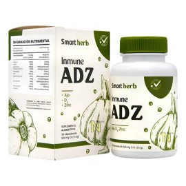 Inmune ADZ con Ajo Vitamina D3 y Zinc 30 capsulas Smart Herb Anahuac