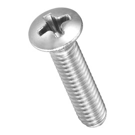 METALLIXITY Phillips Cross Recessed Countersunk Head Screws Bolts (#8-32x3/4) 100Pcs, 304 Stainless Steel Flat Head Woodworking Machine Screws - for Furniture Assembly DIY Projects, Silver