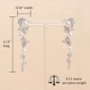 Sonateomber Silver Pearl Prom Long Dangle Earrings for Women, Elegant