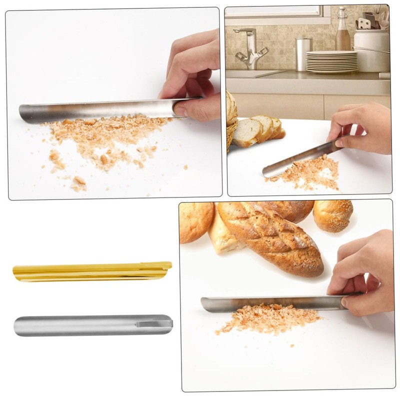 TOVINANNA Stainless Steel Crumb Scraper 2 Pieces Tabletop Bread Crumb