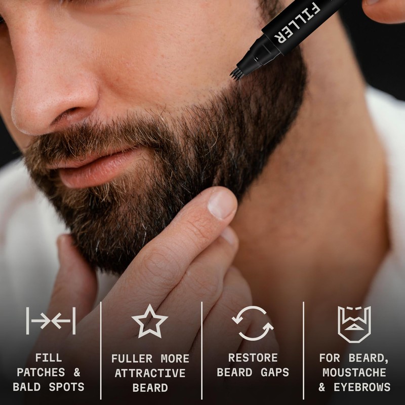 Striking Viking Beard Pen - Jet Black, 2 Pack -