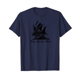 The Pirate Bay Logo Grunge Retro Classic Internet T-Shirt