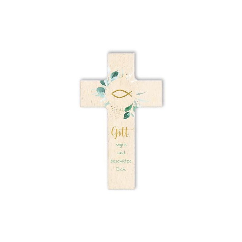 Fritz Cox Wooden Cross Fish | God Bless and Protect
