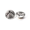 Bezelry 10 Pieces Aztec Thunderbird Metal Flat Base Screw Back