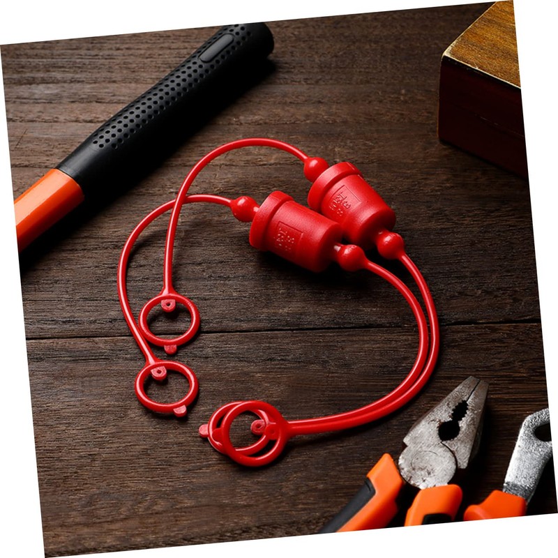 HEALEEP 2 Sets Plastic Cap Hydraulic Quick Connect Covers Red