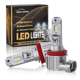 NOVCAPAR H11 Led Bulbs, 30000LM 1000% Brightness, Cool White 6500K, 1:1 Mini Size, Plug and Play, Canbus Ready, Hi and Low Beam, H8 H11 H16 led fog lights, Pack of 2