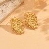 ARAVOP Chunky Stud Earrings for Women 18K Gold Plated Large
