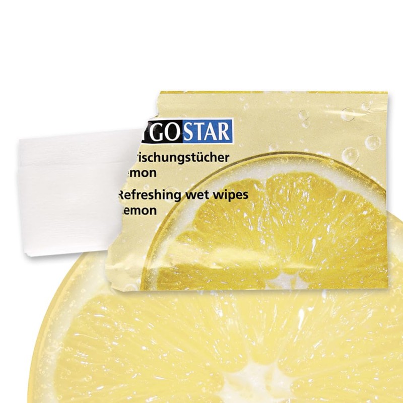 FRANZ MENSCH Hygostar Refreshing Wipes Lemon Viscose Polyester White L