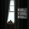 Estelar Textiler Navy Blue and Greyish White Blackout Curtains 108