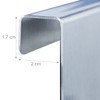 Relaxdays Door Set of 4, Stainless Steel, Double Hooks, for