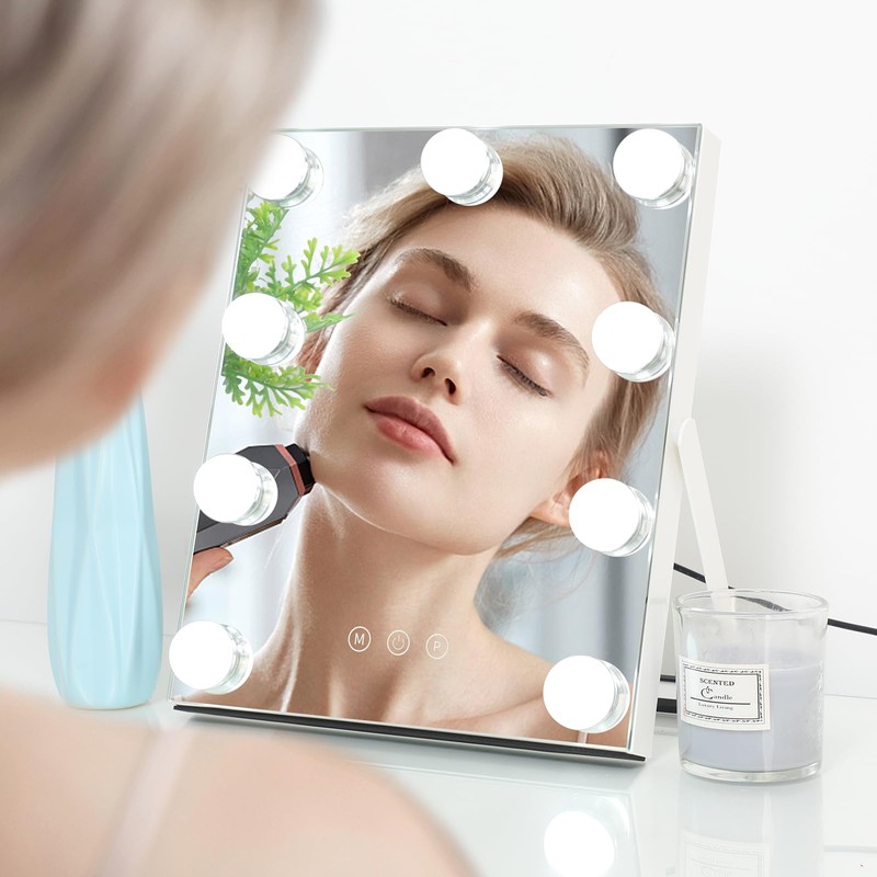HOMPEN Vanity Mirror with Lights, Touch Control Makeup Mirror with