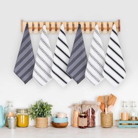 HOMEXCEL Microfiber Cleaning Cloth, Kitchen Towels 12 Pack, Lint Free, Scratch-F