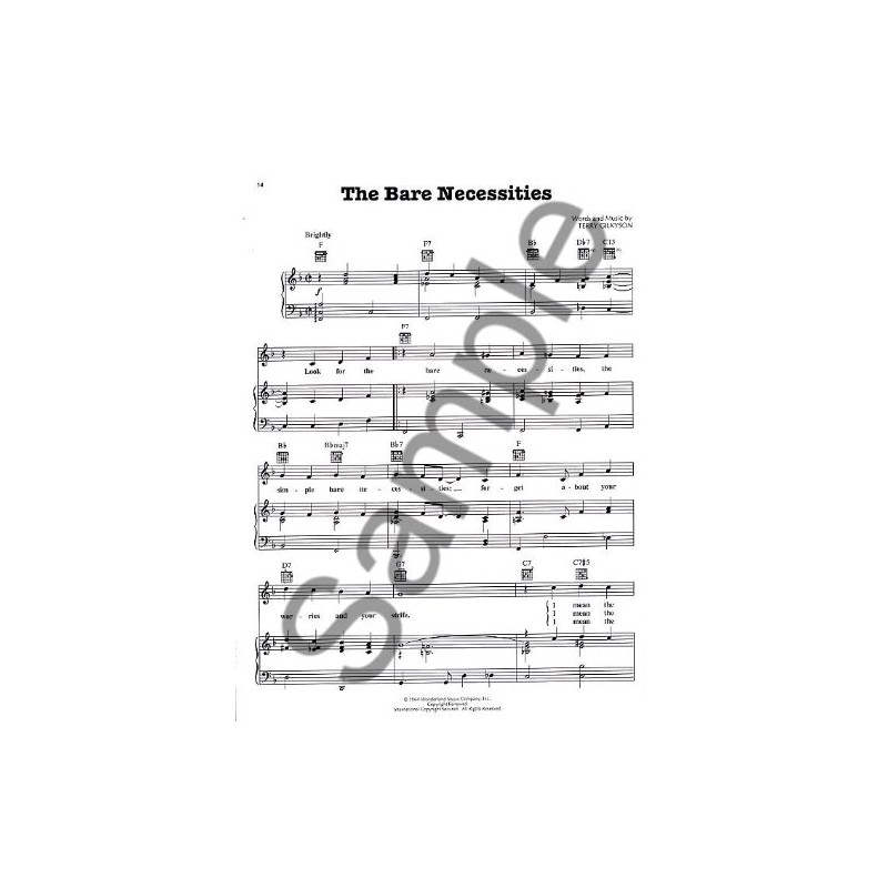The Jungle Book - Vocal Selections. Sheet Music for Piano,