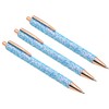Gullor 5PCS Ballpoint Pens, Glitter Click Ball Pens, Black Ink