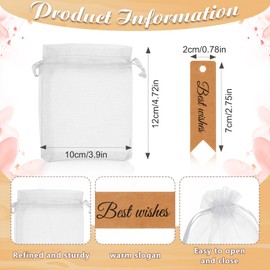 Otuuz 72 Pcs Thank You Gifts Employee Appreciation Gifts Bulk Wooden Inspirational Keyring Keychains with Thank You Cards White Organza Bags for Christmas Colleagues Staff Teacher Gift(Mixed)