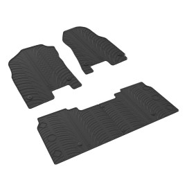 Gledring All Weather Rubber Floor Mats fits 2019-2023 Ram 1500 Crew Cab - 4 Pieces, Black