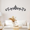 OYEFLY Metal Scroll Wall Art Decor,Rustic Iron Wall Medallion (style