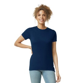 Gildan Women's Softstyle Cotton T-Shirt, Style G64000L, Multipack, Navy (2-Pack), Large