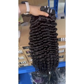 14a Grade Human Hair Bundles Bone Straight Original Burmese Curly Human Hair Wigs Bundles Suppliercolor: 1 bundle deep culry, Stretched Length: 12 inches