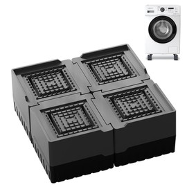 nediea Anti-Vibration Rubber for Washing Machines, Anti-Vibration Lift Stand for Washing Machines, Mounting Legs, Earthquakeproof, Soundproofing, Stepping Man, Washing Machine, Height Adjustment, Splicing Legs (1.5 - 4.5 inches (3.9 - 11.3 cm) Set of 4