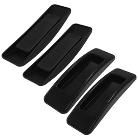 ISDVBUY 4 Pack Self-Stick Cabinet Handle, Multipurpose Cabinet Knobs Helper, Convenient Opening Stick-on Handles for Kitchen, Drawer, Door, Window(Black)