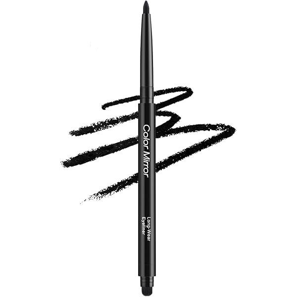 Smudge Proof Eyeliner, Waterproof Retractable Eye liner with Brush, Matte